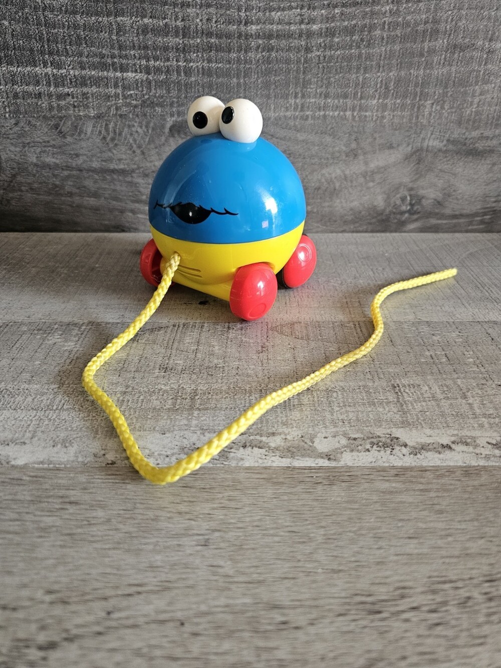 2003 Mattel Cookie Monster Pull Toy Opens Closes Mouth and Talks Elmo Inside G22
